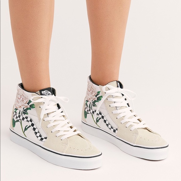 sk8 hi checker floral